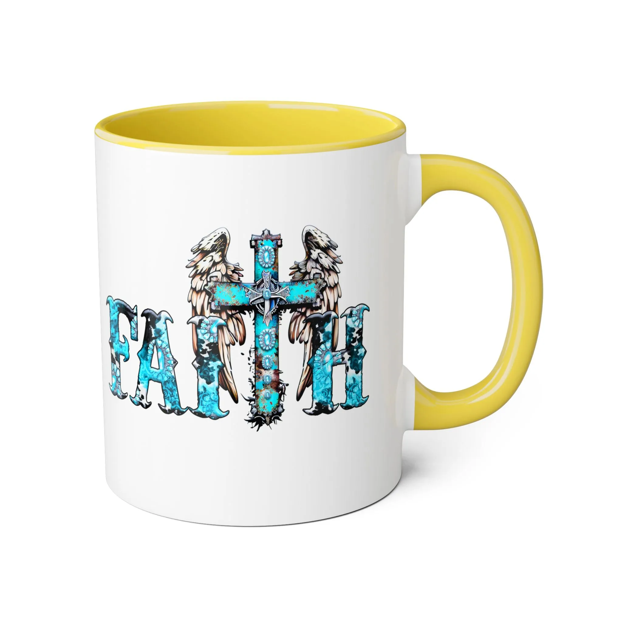 Faith Wings Accent Mugs, 11oz