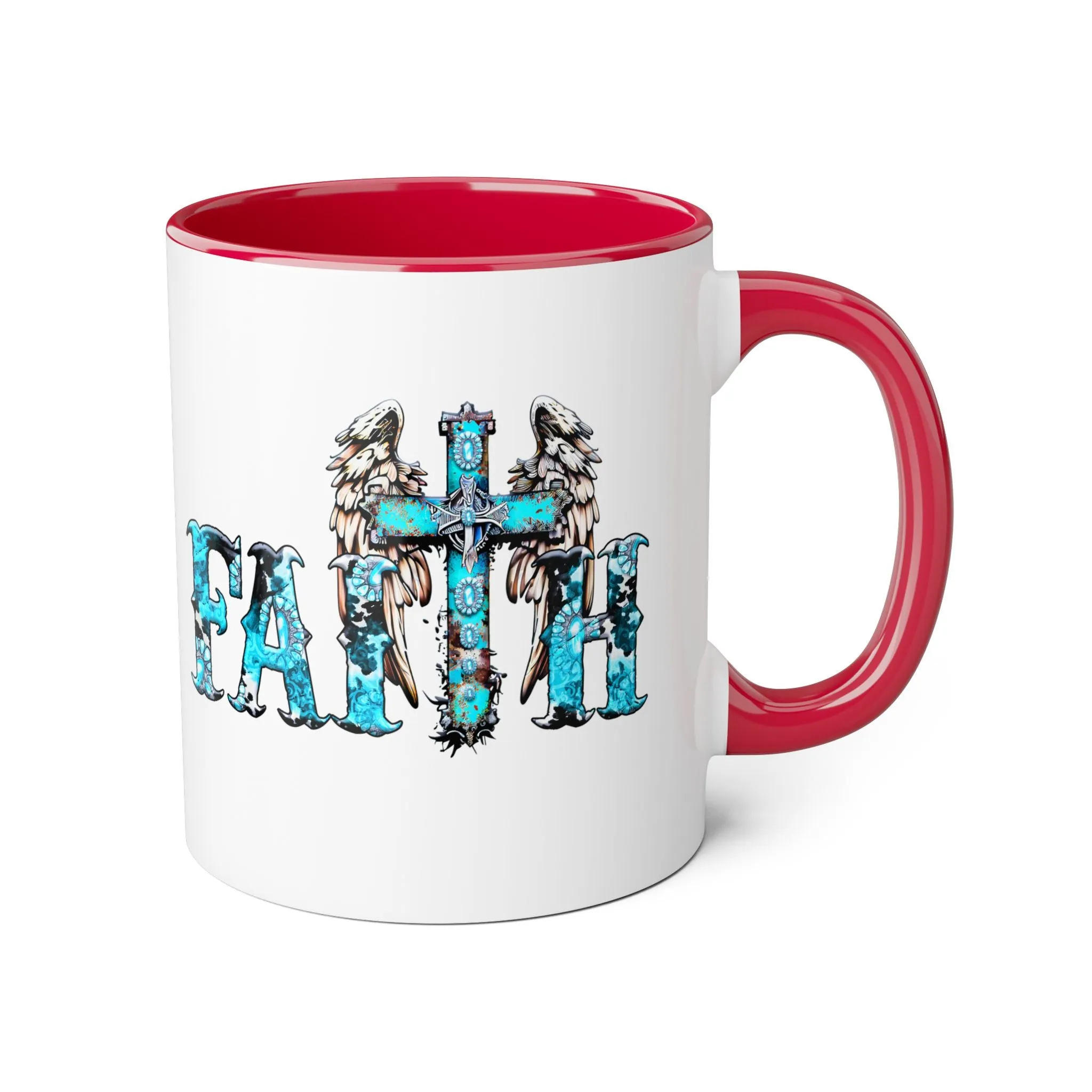 Faith Wings Accent Mugs, 11oz