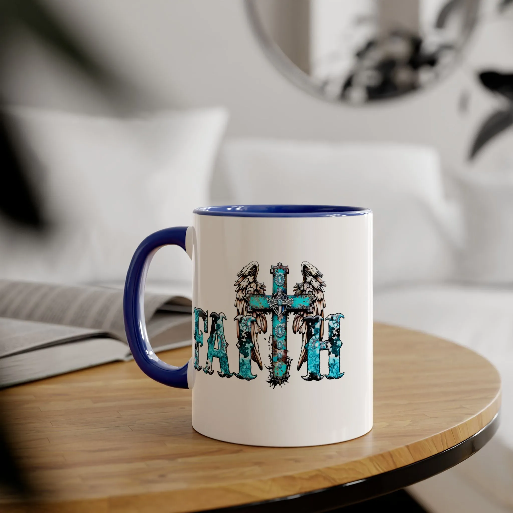 Faith Wings Accent Mugs, 11oz