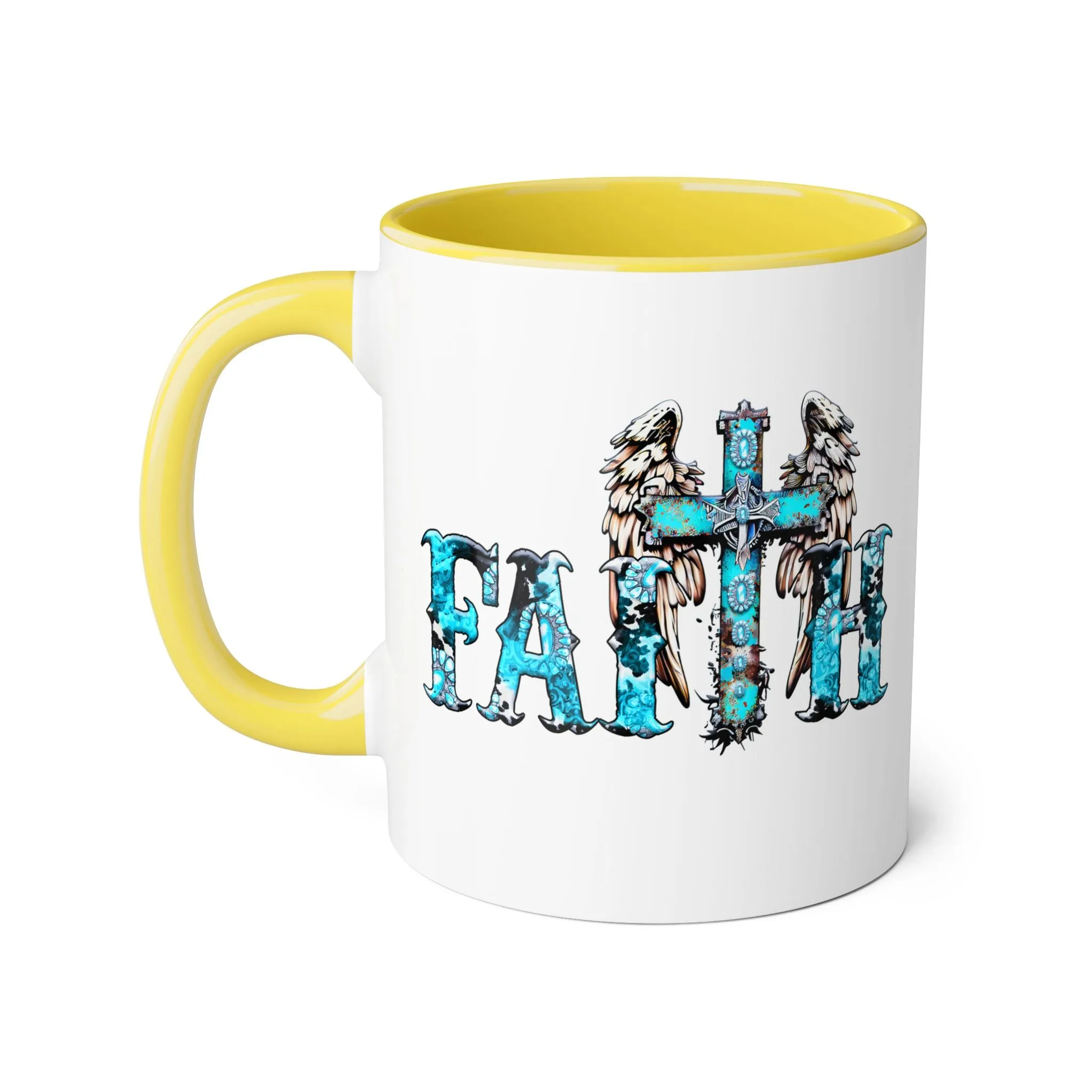 Faith Wings Accent Mugs, 11oz