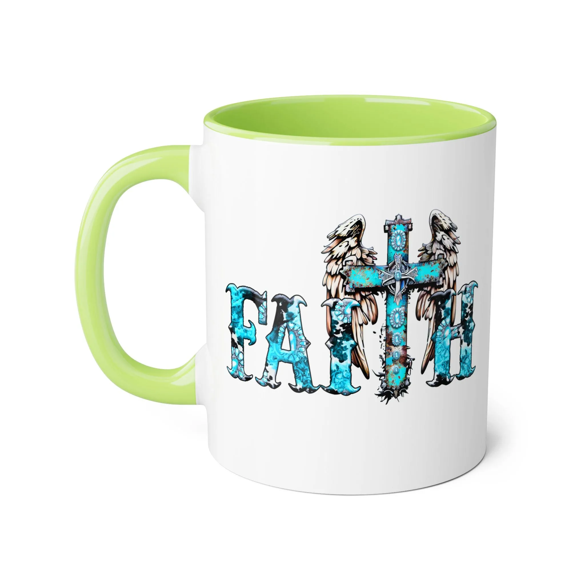 Faith Wings Accent Mugs, 11oz