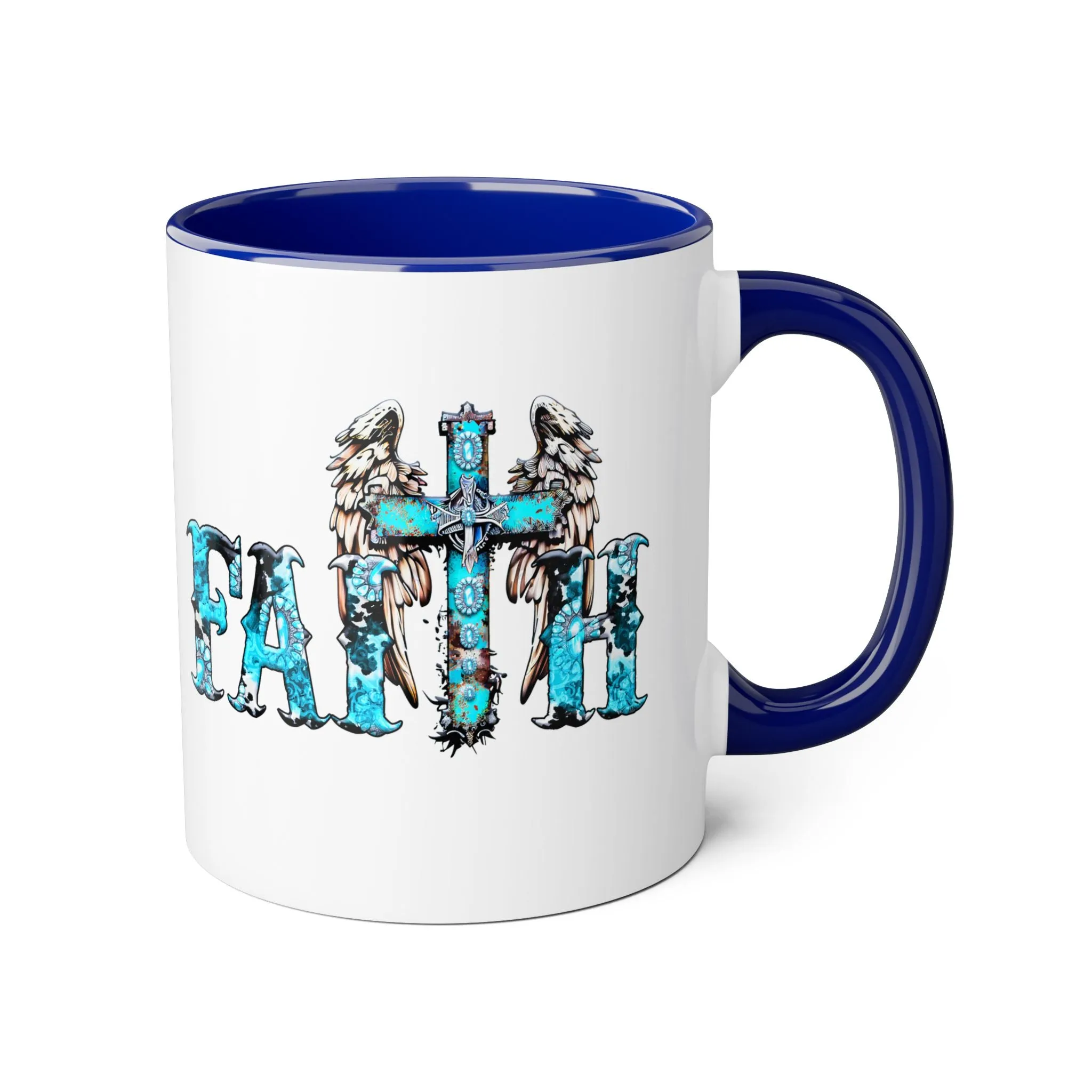 Faith Wings Accent Mugs, 11oz