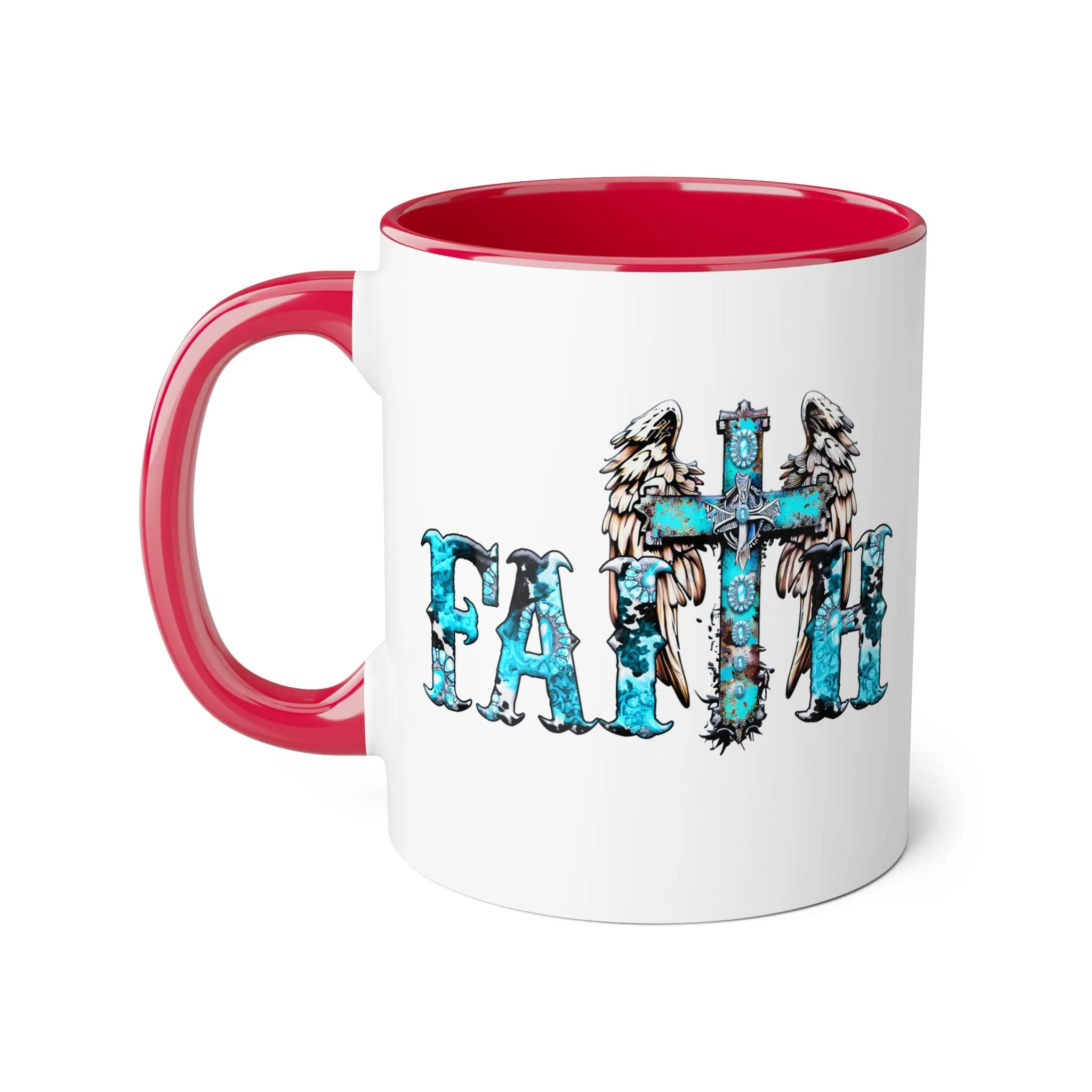 Faith Wings Accent Mugs, 11oz