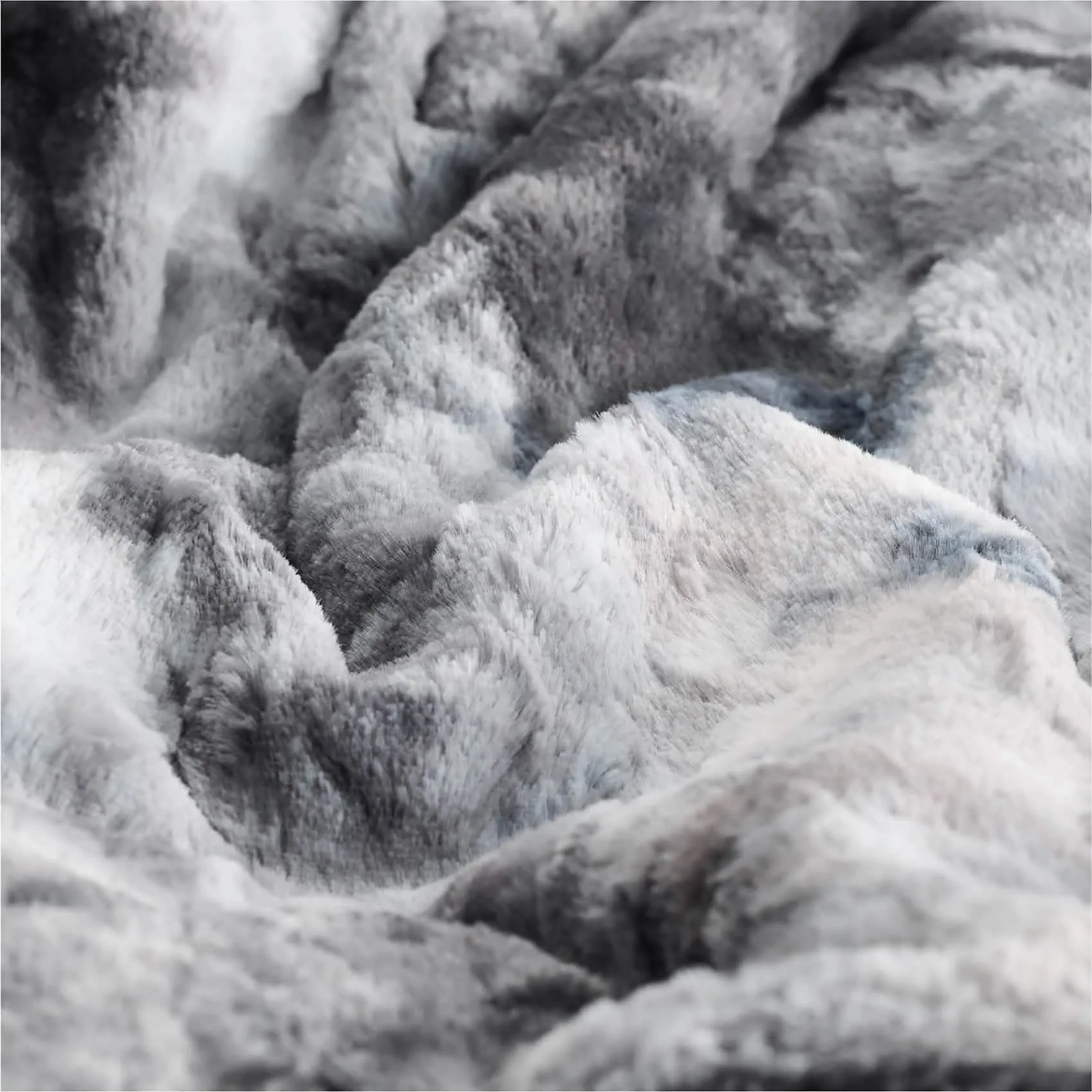 Faux Fur and Sherpa Tie-dye Reversible Blanket