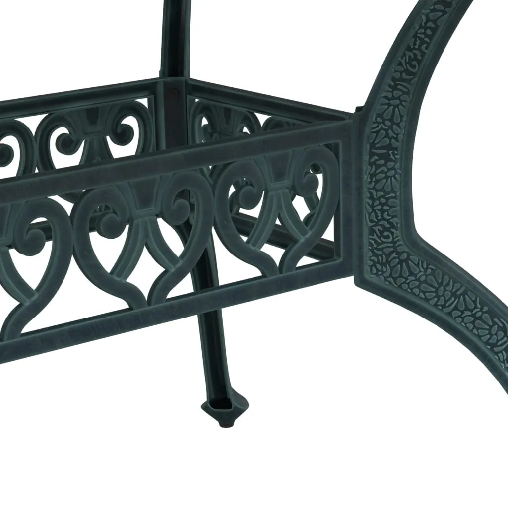 Garden Table Green 150x90x72 cm Cast Aluminium