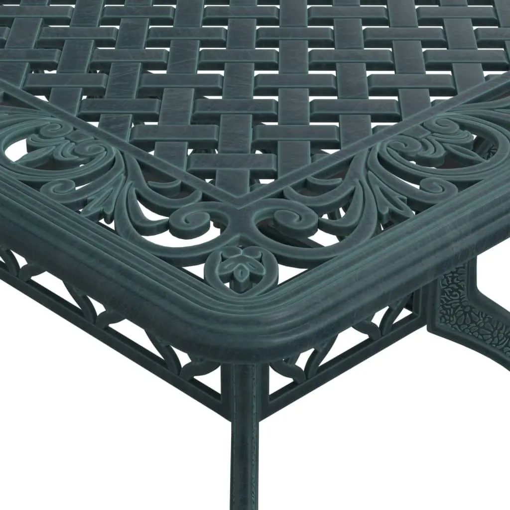 Garden Table Green 150x90x72 cm Cast Aluminium