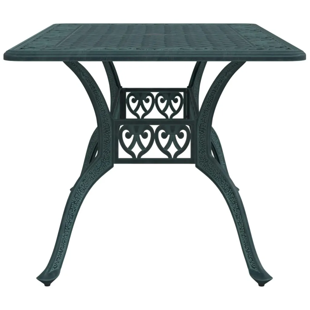 Garden Table Green 150x90x72 cm Cast Aluminium