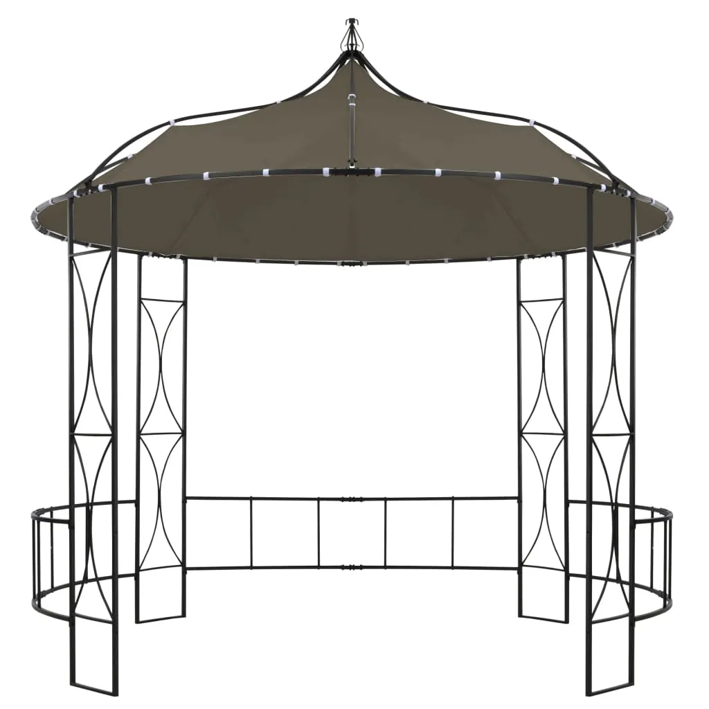 Gazebo 300x290 cm Taupe Round