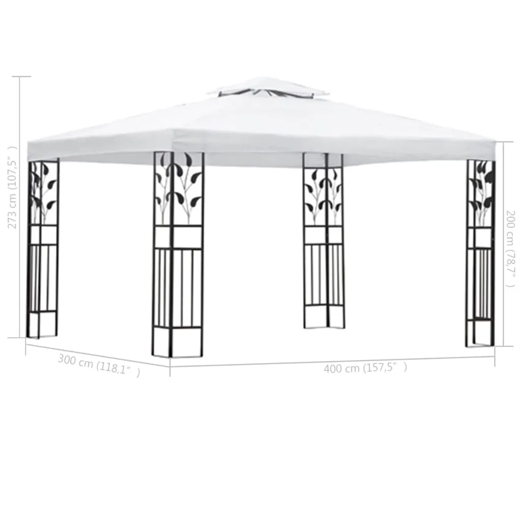 Gazebo White 3x4 m