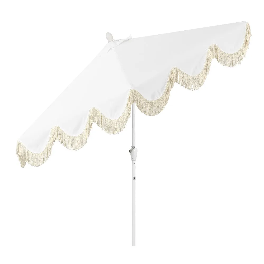 Globex 9 ft. Classic Cottage Tassel Market Patio Umbrella