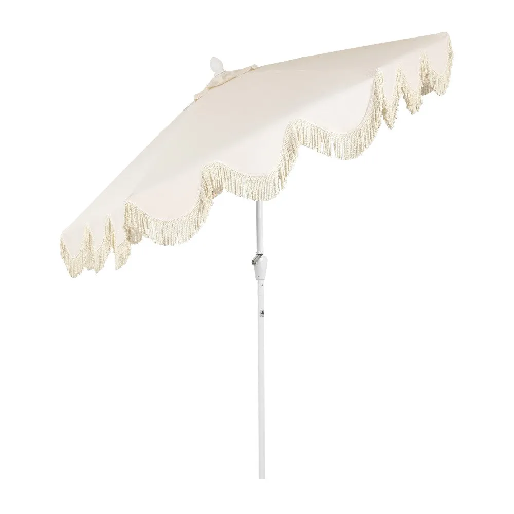 Globex 9 ft. Classic Cottage Tassel Market Patio Umbrella