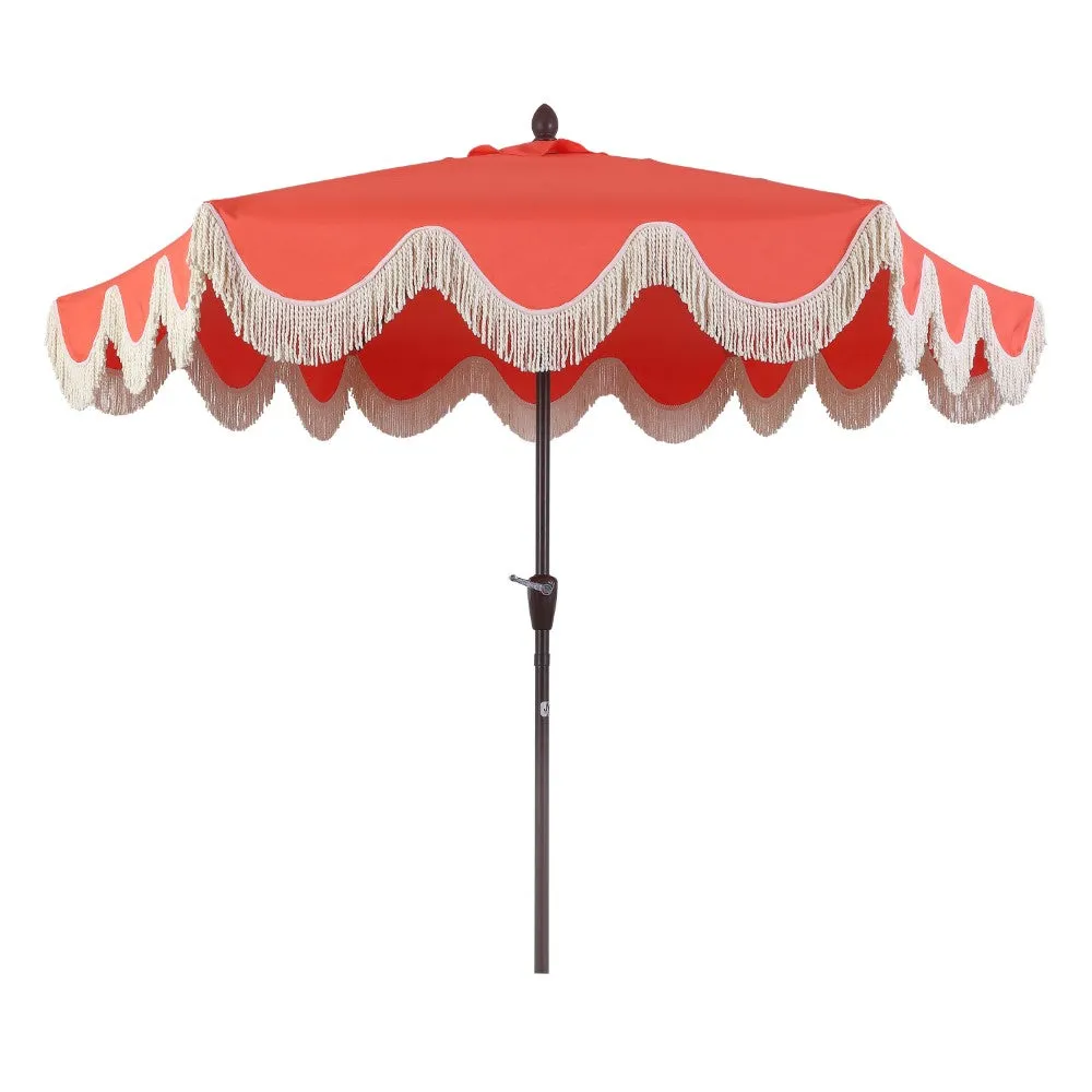 Globex 9 ft. Classic Cottage Tassel Market Patio Umbrella