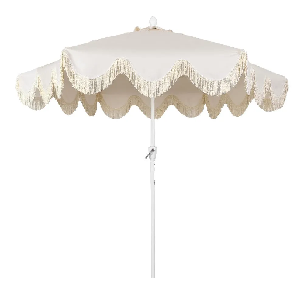 Globex 9 ft. Classic Cottage Tassel Market Patio Umbrella