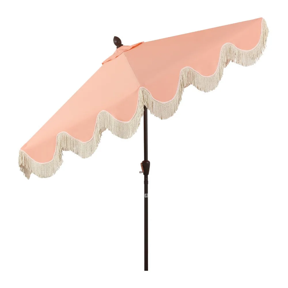 Globex 9 ft. Classic Cottage Tassel Market Patio Umbrella