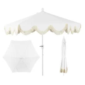 Globex 9 ft. Classic Cottage Tassel Market Patio Umbrella