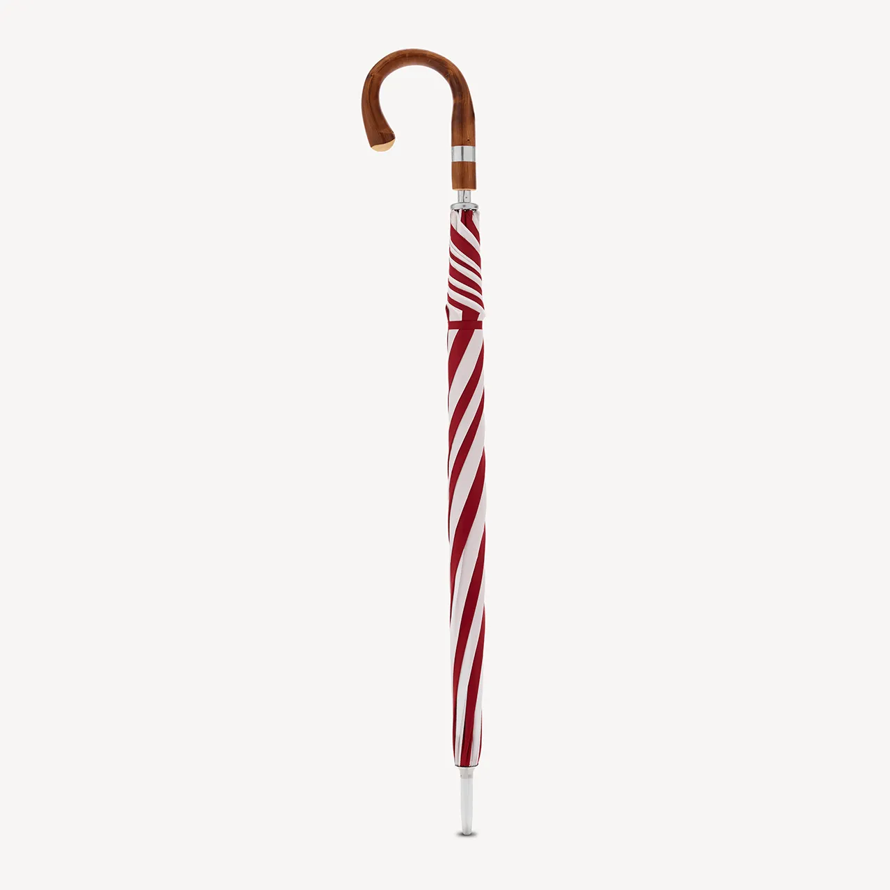 Golf Umbrella Crook Handle - Burgundy & White