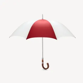 Golf Umbrella Crook Handle - Burgundy & White