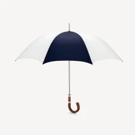 Golf Umbrella Crook Handle - Dark Navy & White