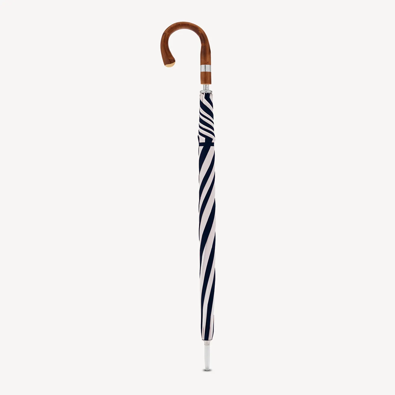 Golf Umbrella Crook Handle - Dark Navy & White