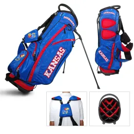 Kansas Jayhawks Team Golf Fairway Lightweight 14-Way Top Golf Club Stand Bag