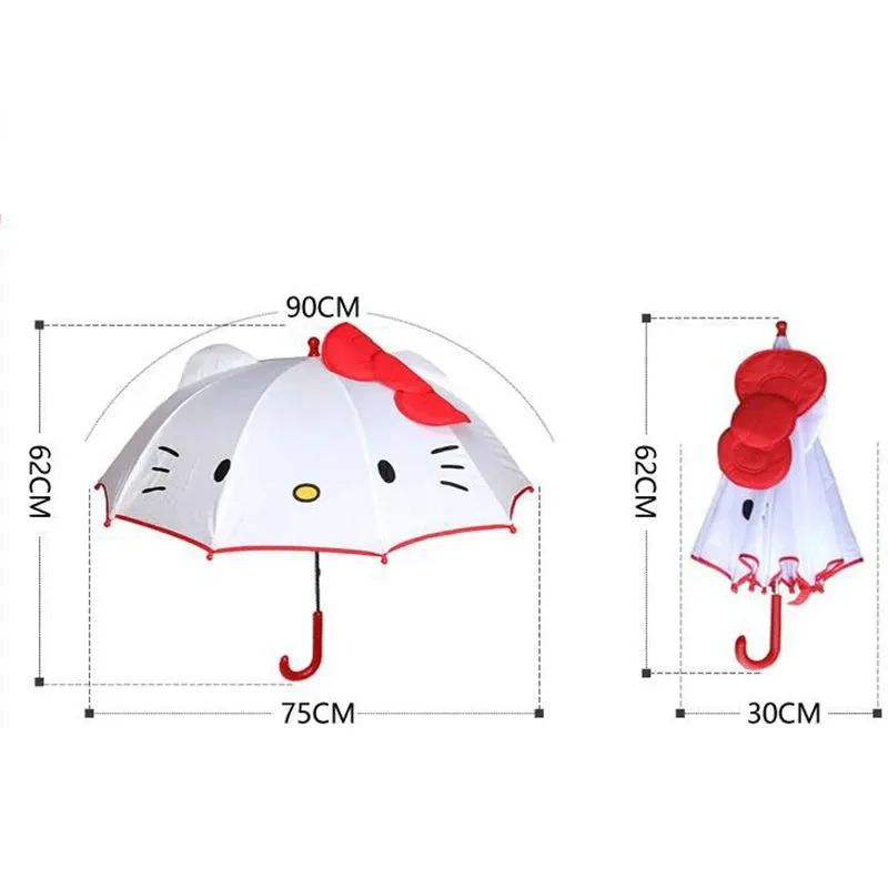 Kids Umbrella Cute Cartoon Hello Kitty Children's Stick Umbrella