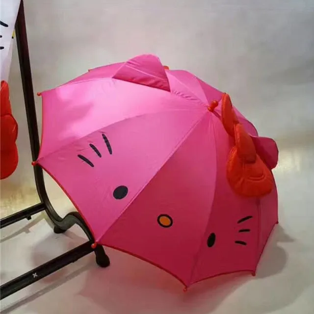 Kids Umbrella Cute Cartoon Hello Kitty Children's Stick Umbrella