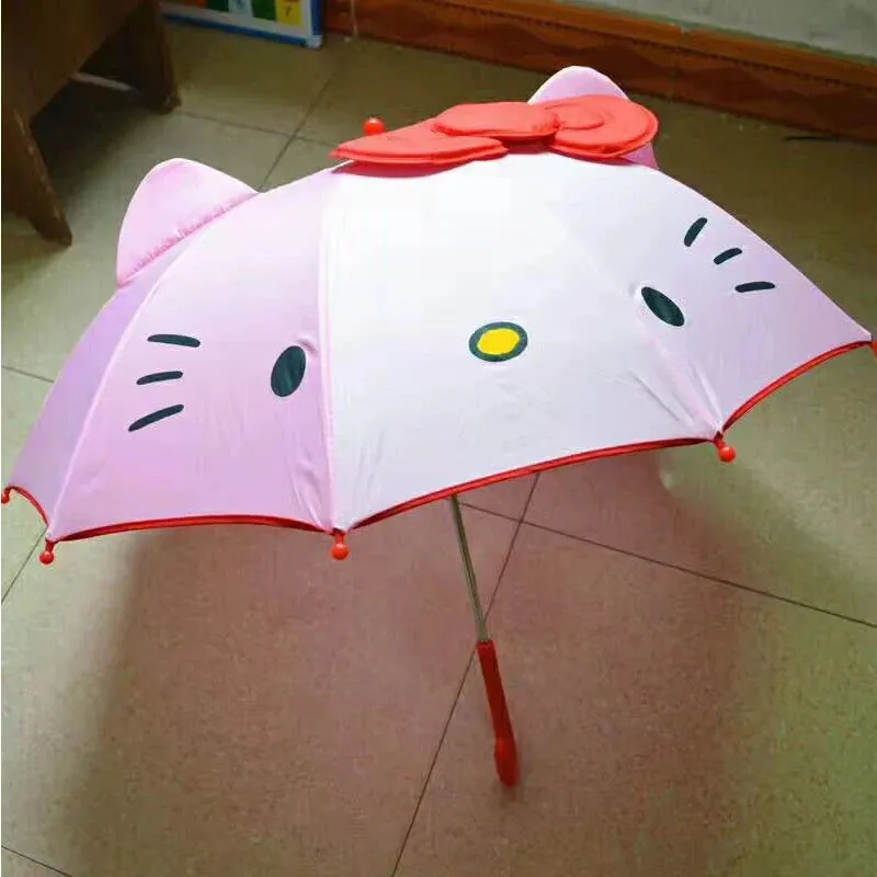 Kids Umbrella Cute Cartoon Hello Kitty Children's Stick Umbrella