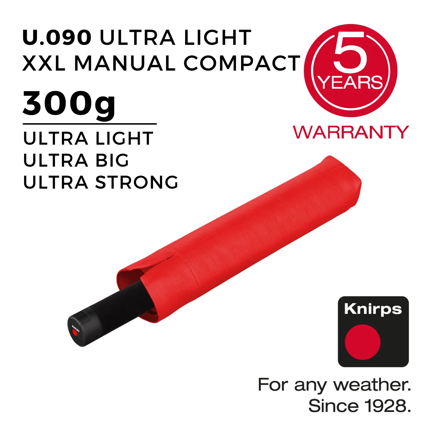 Knirps U.090 Ultralight XXL Manual Compact Umbrella (SA)