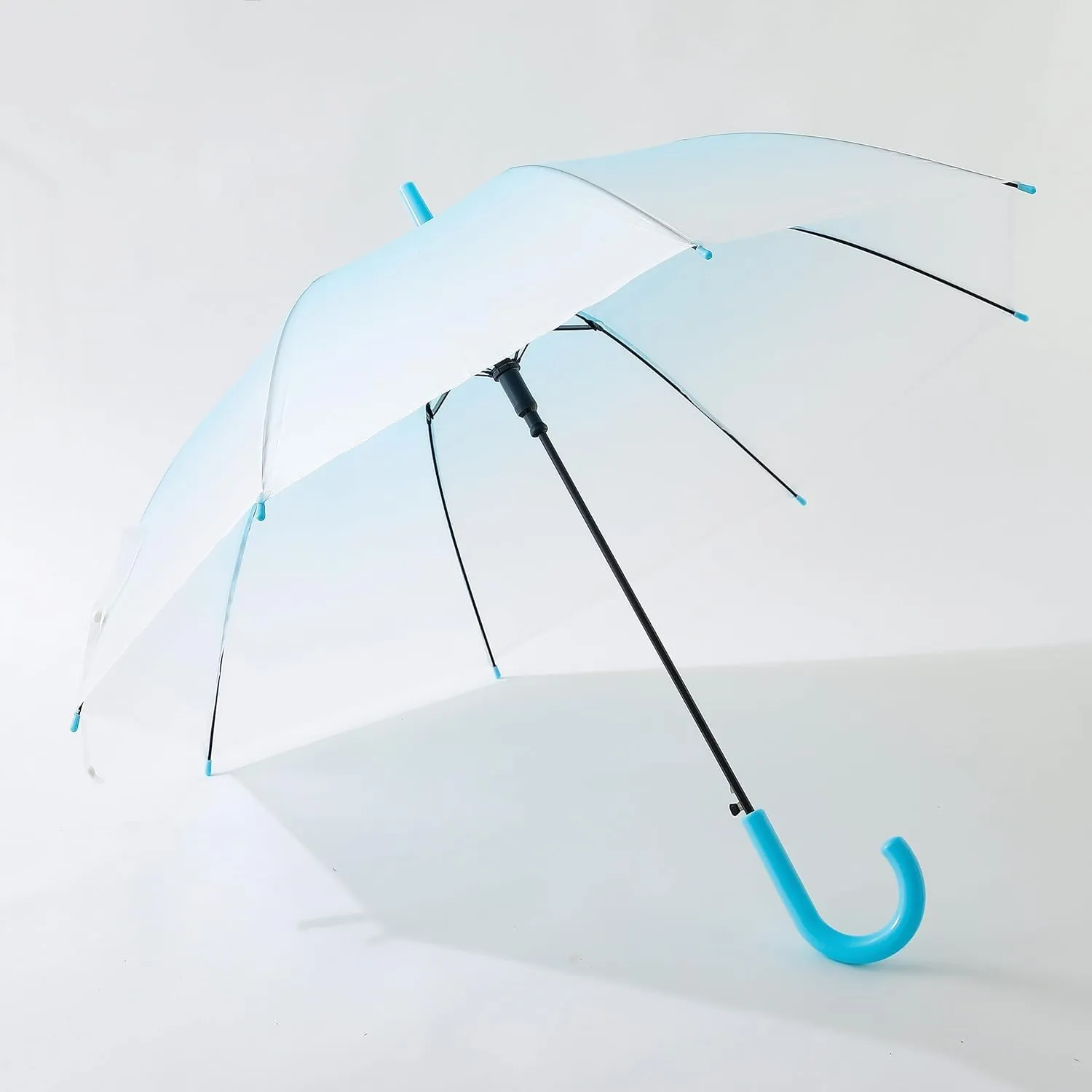 Kuber Industries Transparent Umbrella For Men & Women|Automatic Umbrella For Rain-Pack of 5 (Blue)