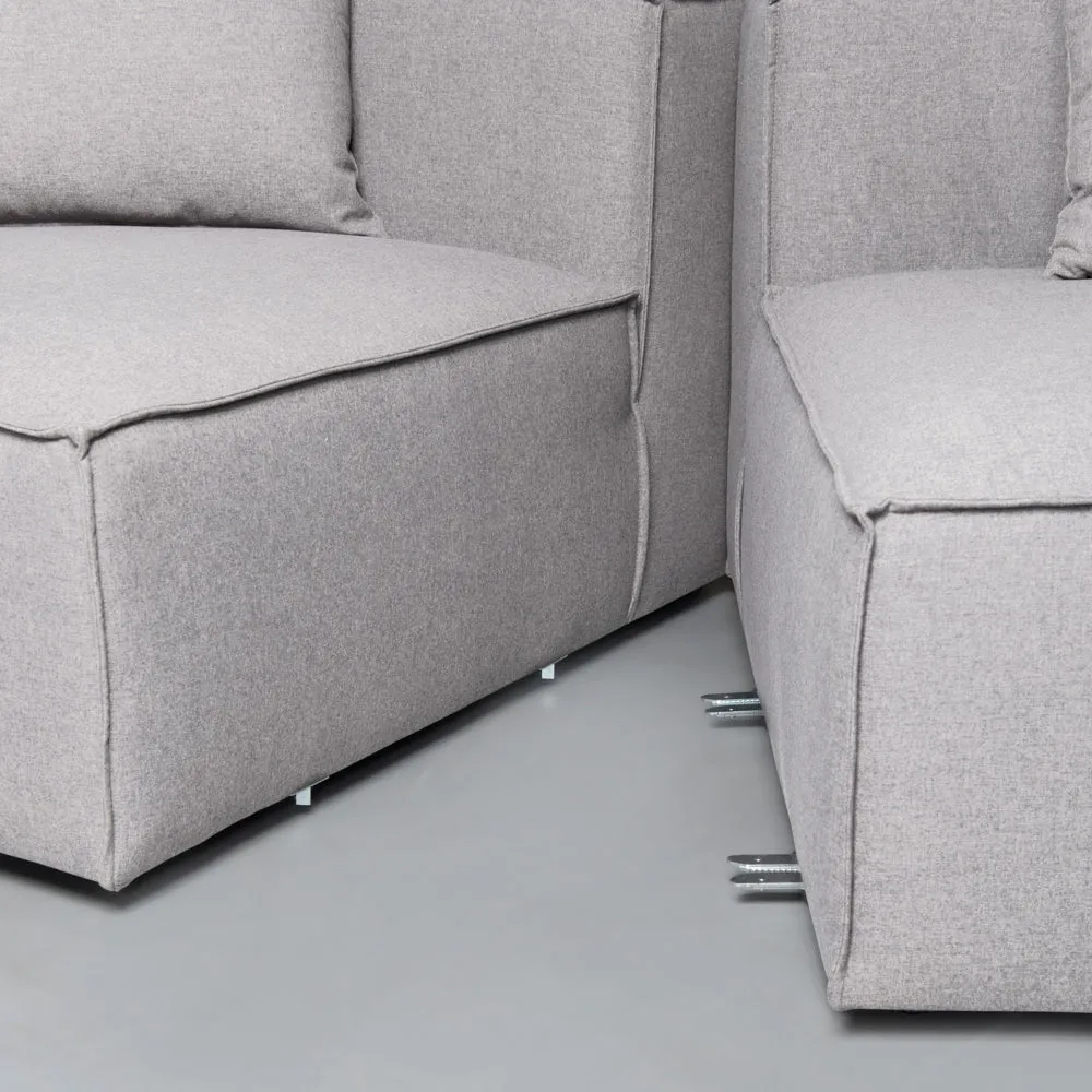 MASON - Grey Fabric Modular Sectional (4 piece)