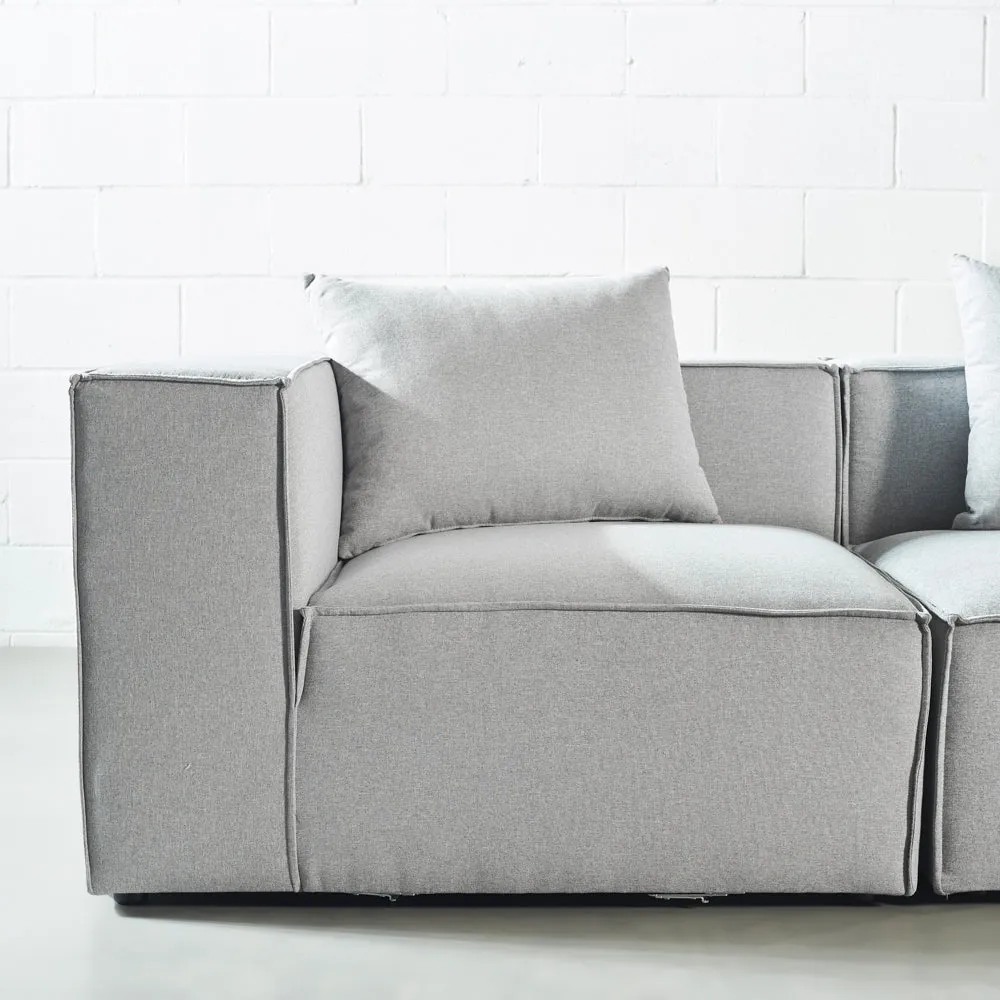 MASON - Grey Fabric Modular Sectional (4 piece)