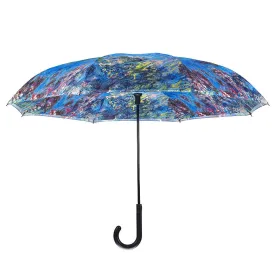 Monet Wisteria Reverse-Open Umbrella