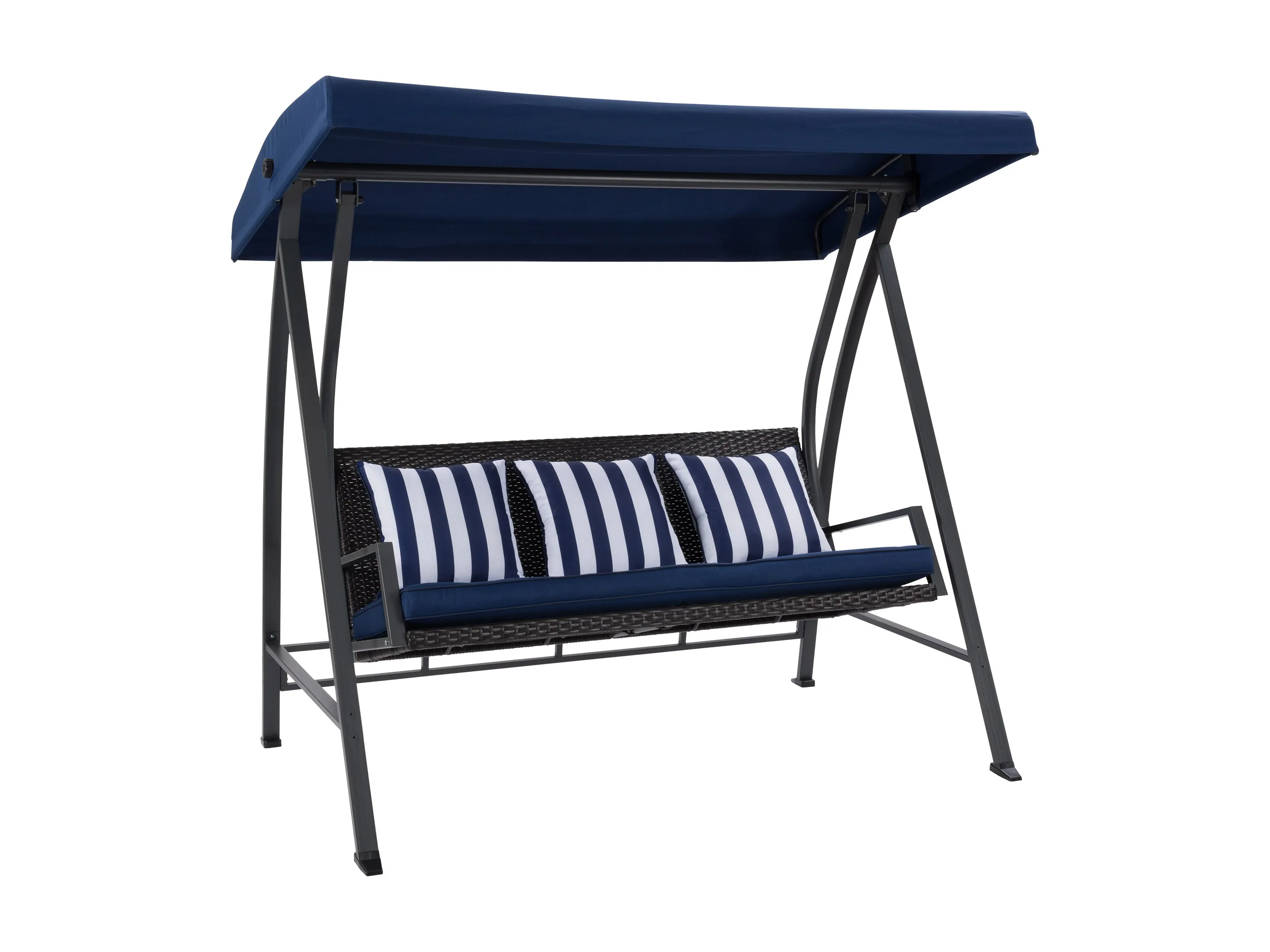 Navy Blue Patio Swing With Canopy