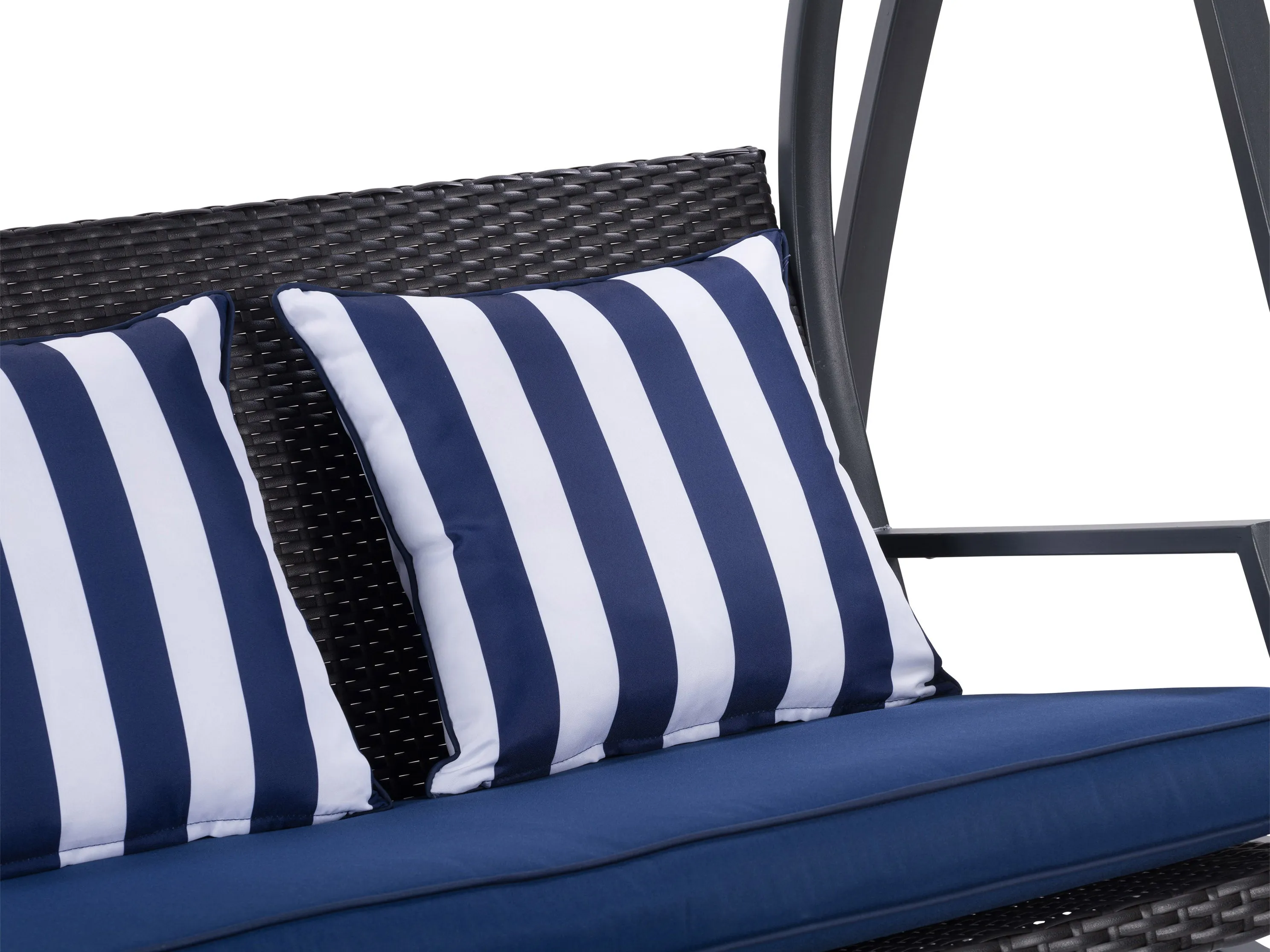 Navy Blue Patio Swing With Canopy