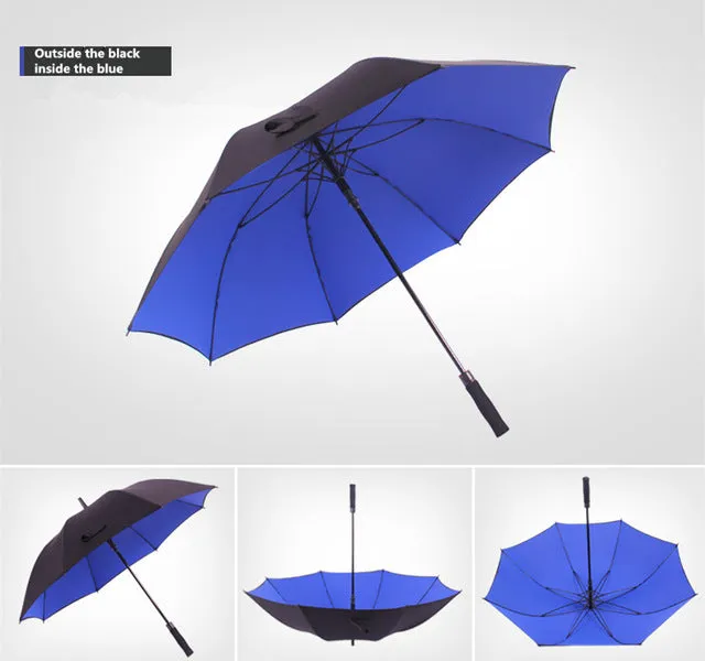 NX Inside and outside double-layer windproof  sun long umbrella largy male and women business Sunscreen golf umbrella