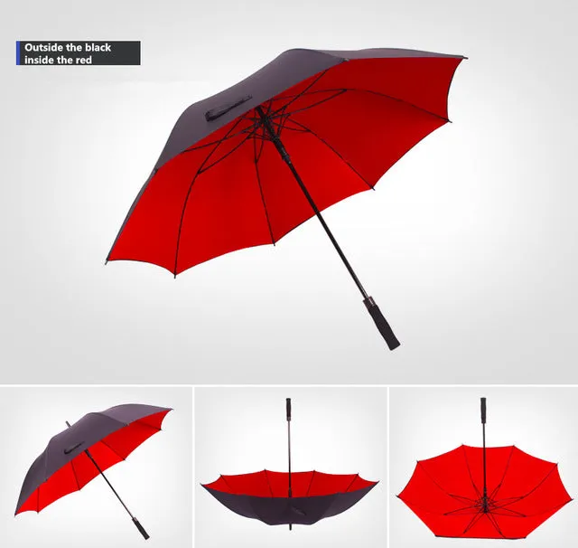 NX Inside and outside double-layer windproof  sun long umbrella largy male and women business Sunscreen golf umbrella