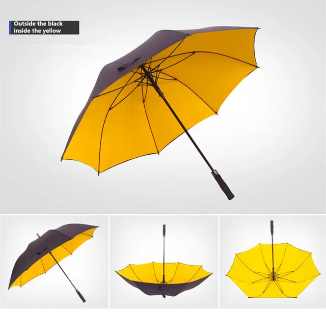 NX Inside and outside double-layer windproof  sun long umbrella largy male and women business Sunscreen golf umbrella