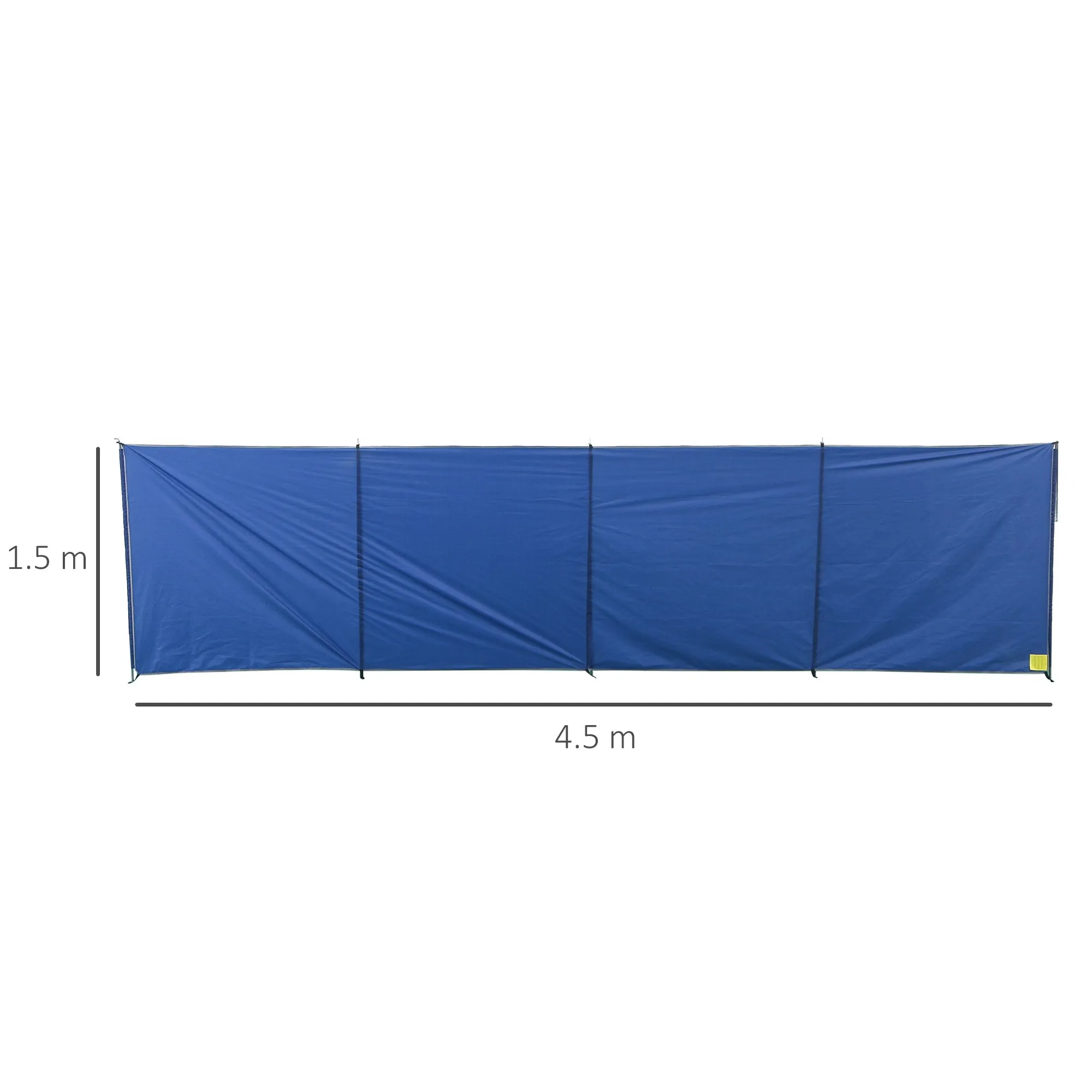 Outsunny Camping Windbreak Portable Wind Blocker Privacy Wall, 4.5m x 1.5m