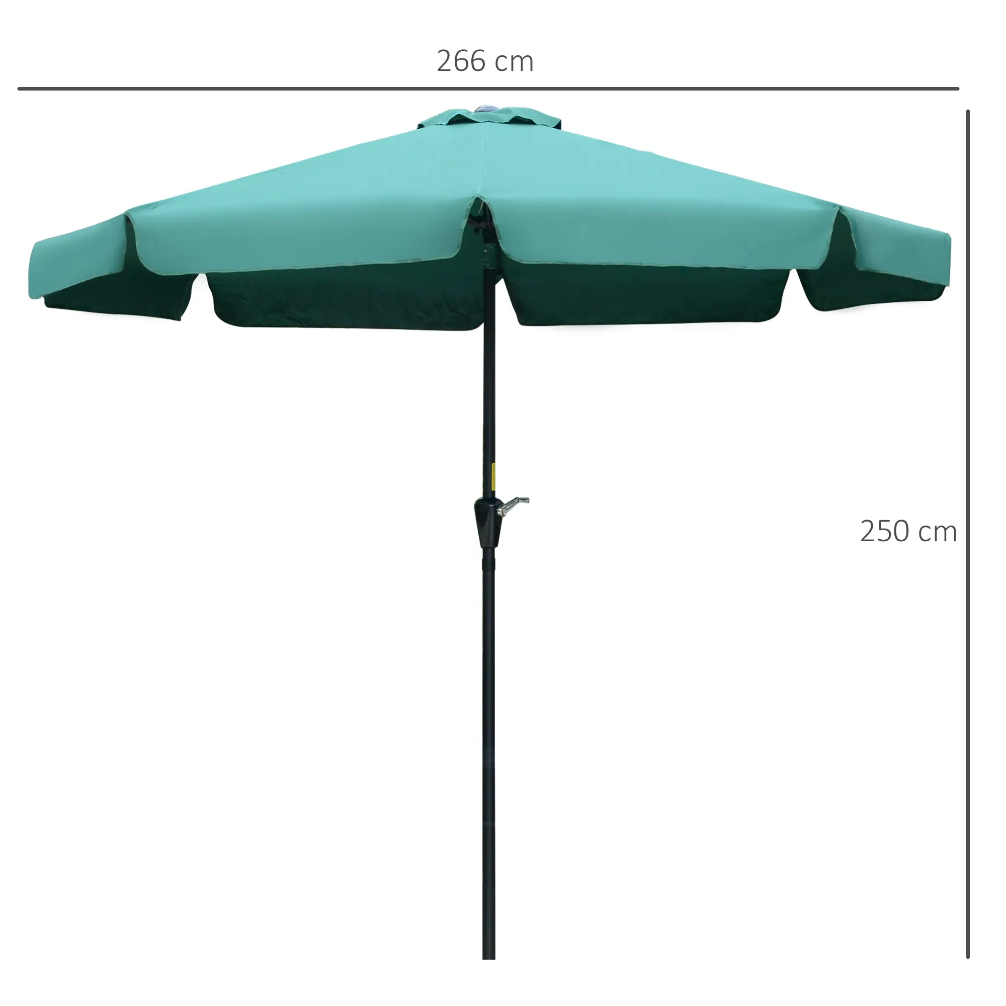 Outsunny Patio Umbrella Green