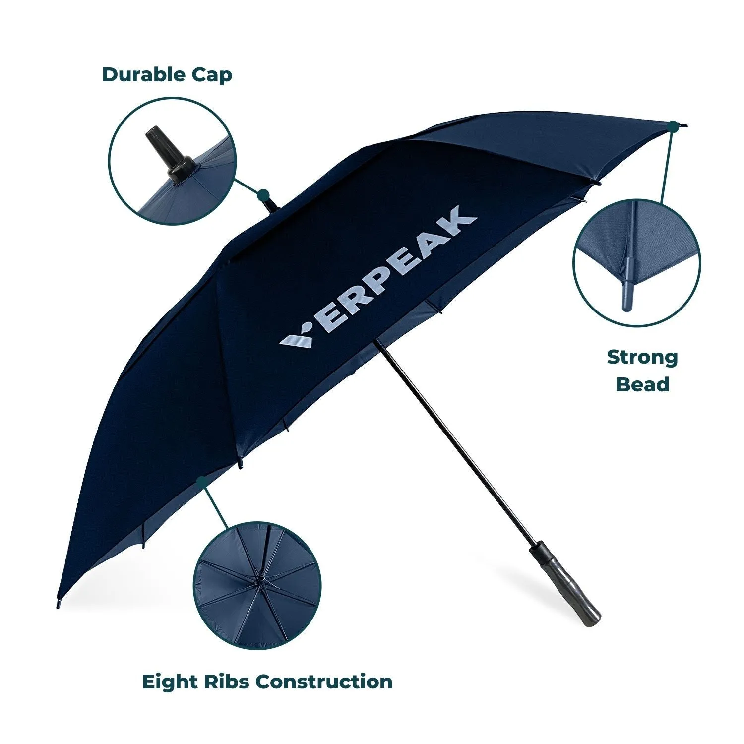 Oversize 62" Windproof Golf Umbrella, Automatic Open - Verpeak