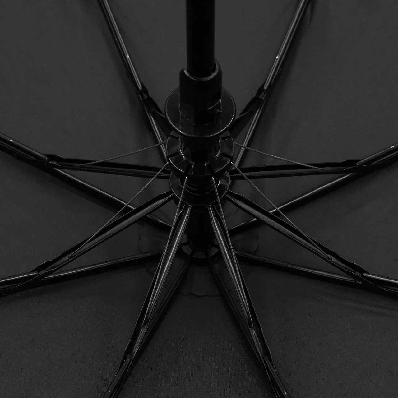 Parquet | Compact Travel Umbrella | Solid Black