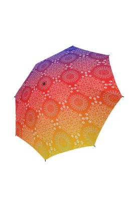 Paw Print Mandala Semi-Automatic Foldable Umbrella