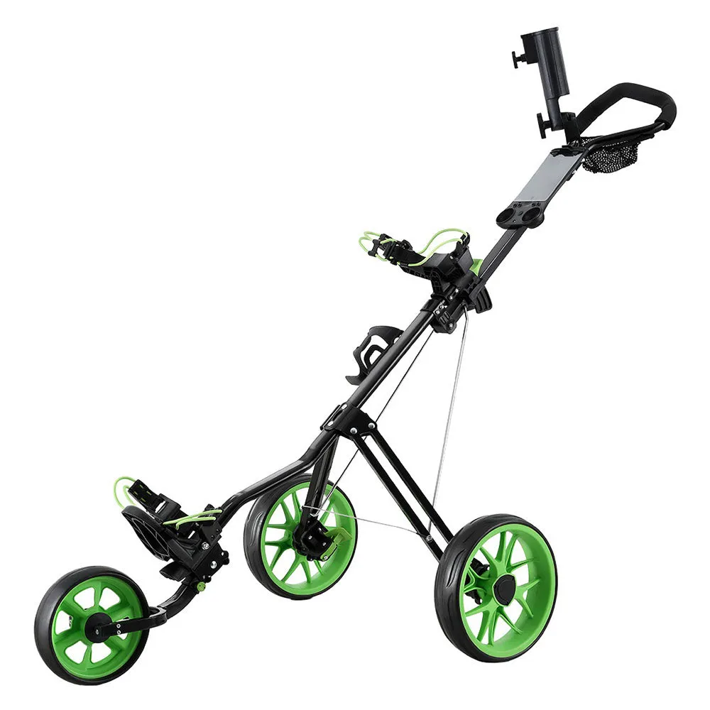 Quick Fold 3-Wheel Golf Trolley Cart with Adjustable Handle Everfit