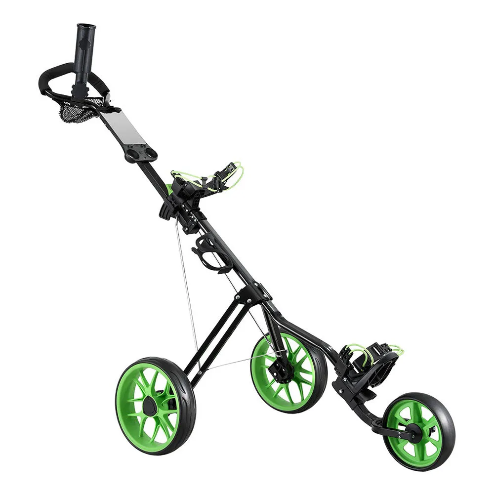 Quick Fold 3-Wheel Golf Trolley Cart with Adjustable Handle Everfit