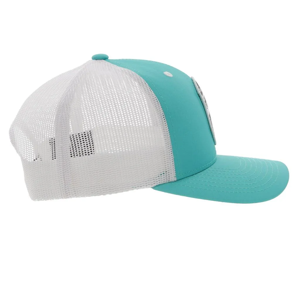 "Cheyenne" Teal/White Hat