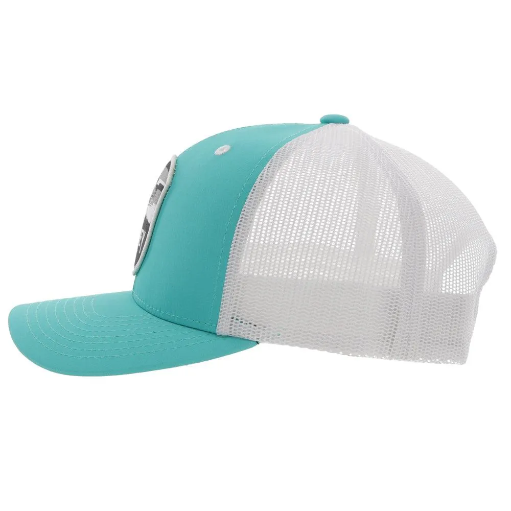 "Cheyenne" Teal/White Hat