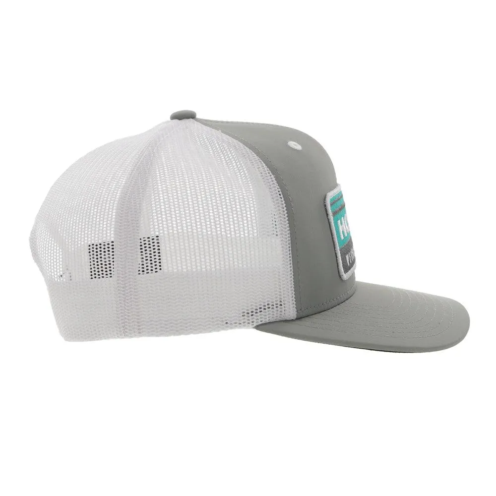 "Horizon" Grey, White and Turquoise Hat