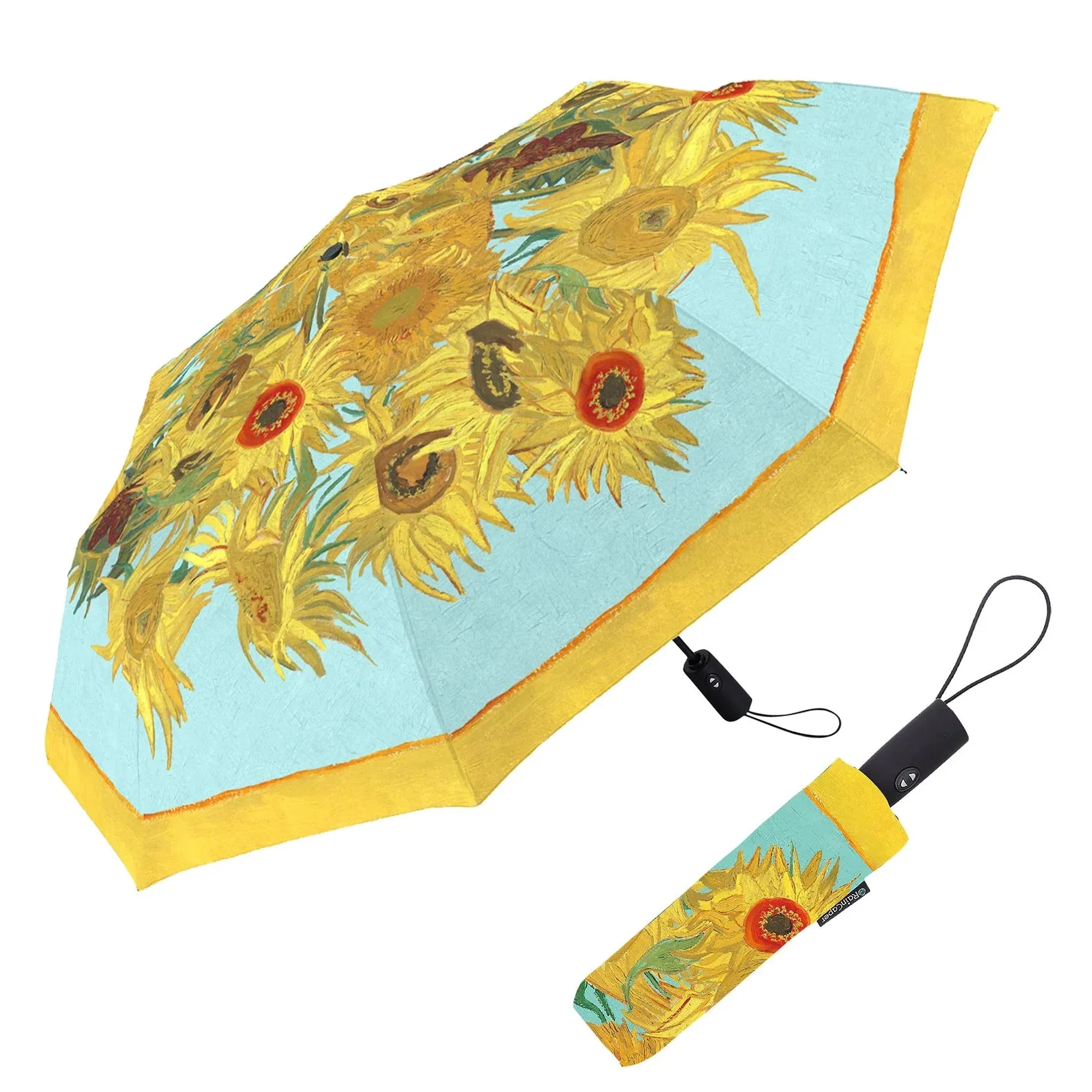 RainCaper Folding Travel Umbrella – Van Gogh – Sunflowers