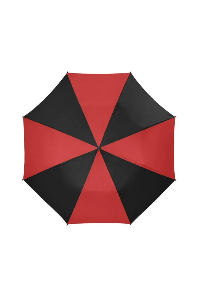 red blk umb Semi-Automatic Foldable Umbrella (Model U05)