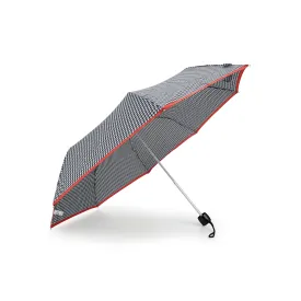 Red Houndstooth Border Telescopic Umbrella